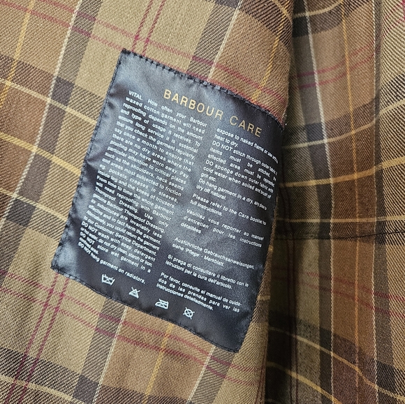 Barbour Beaufort Brown size C44, men's Large - Picture 6 of 8